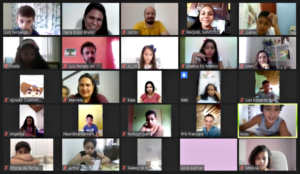 Reunião via zoom com participantes da oficina